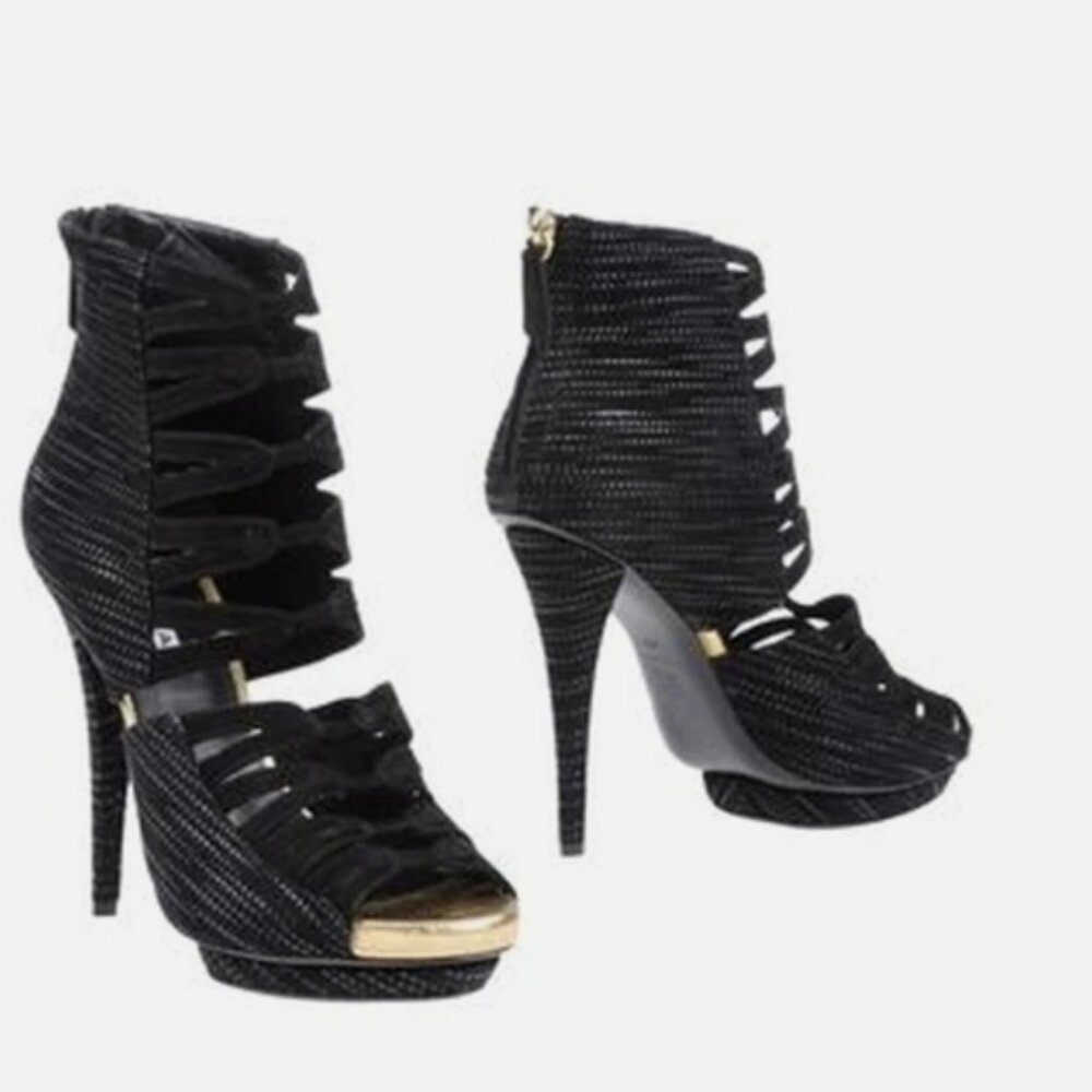 BURAK UYAN BLACK SANDALS BOOTIES Size 8.5M